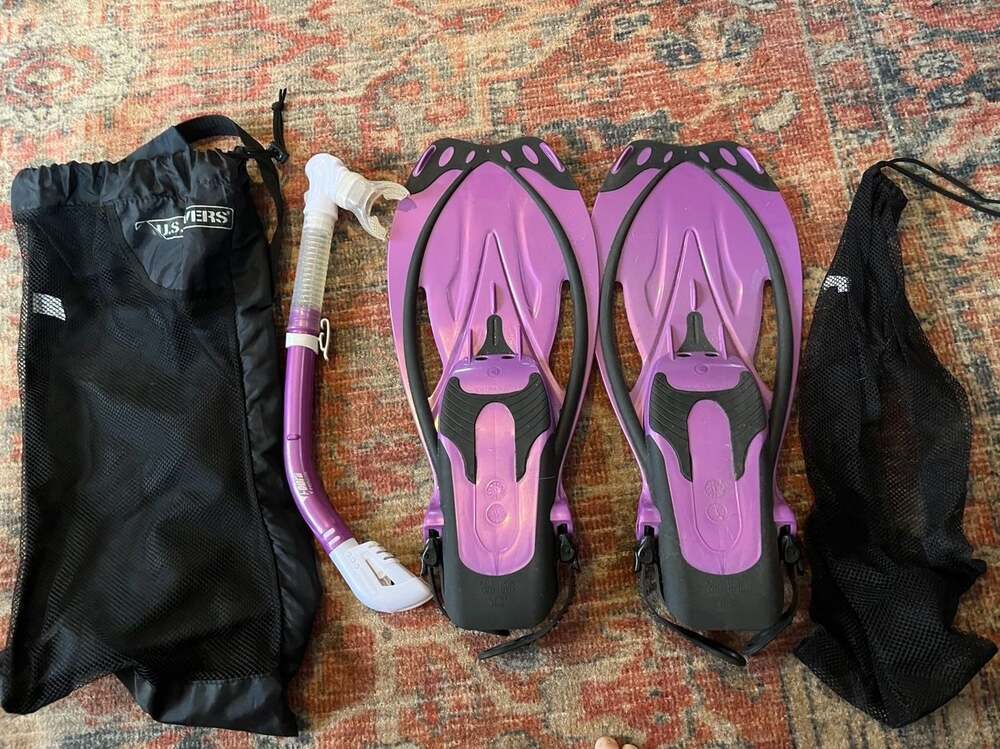 Promate Snorkeling Fins and Snorkel Set Size S/M